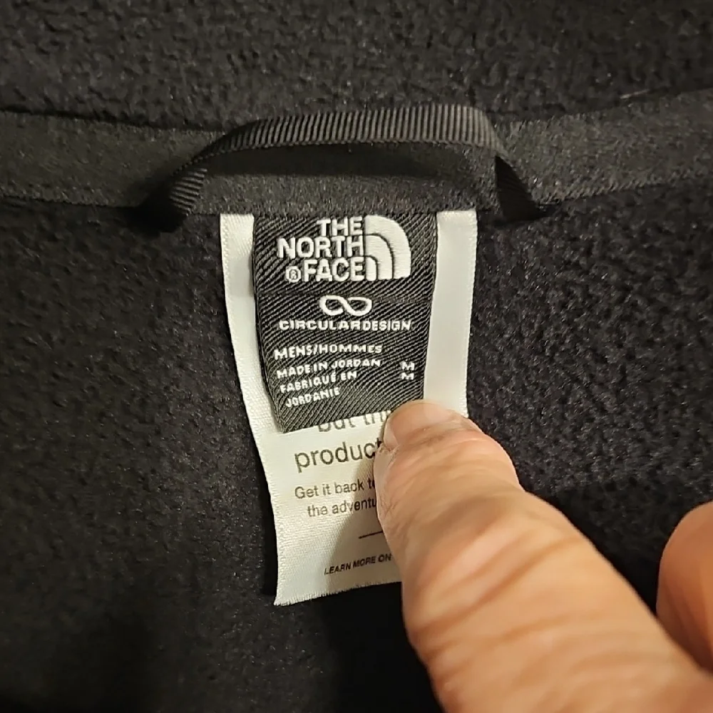 The North Face Black and Smoky Blue Glacier Fleece Mens Full Zip Jacket